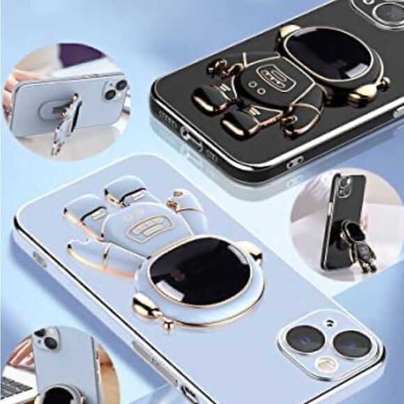 New 13 ProMax Silicone Phone Case w/3D Astronaut Touch Feature + Phone Stand - Picture 7 of 10